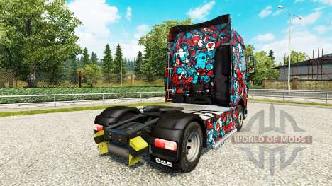 Piel Fresca Pop en el camión DAF para Euro Truck Simulator 2