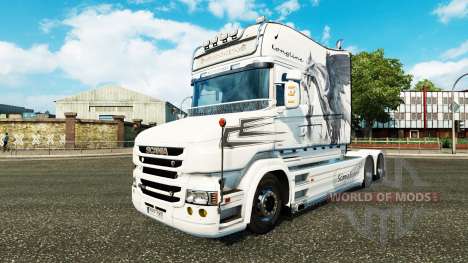 Dragón blanco de la piel para camión Scania T para Euro Truck Simulator 2
