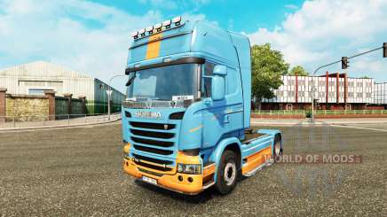 La piel DS3 en el tractor Scania para Euro Truck Simulator 2