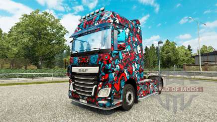 Piel Fresca Pop en el camión DAF para Euro Truck Simulator 2
