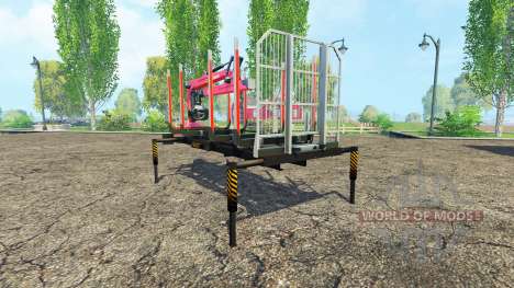 Una plataforma de madera con manipulador v1.3 para Farming Simulator 2015