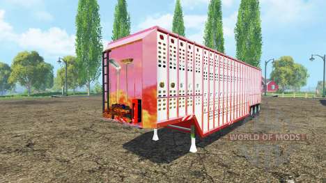 Semirremolque-ganado, estados UNIDOS para Farming Simulator 2015