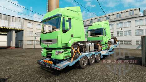 Semi remolque-carro transportador con camiones d para Euro Truck Simulator 2