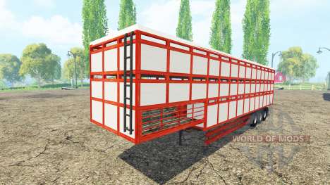 Semirremolque-ganado portador de la v1.1 para Farming Simulator 2015