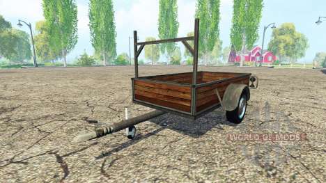 Remolque de un eje v1.1 para Farming Simulator 2015