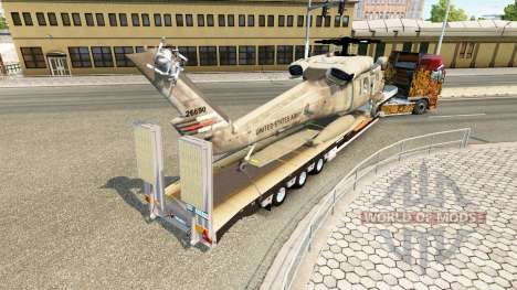 Baja barrido con un helicóptero de carga para Euro Truck Simulator 2