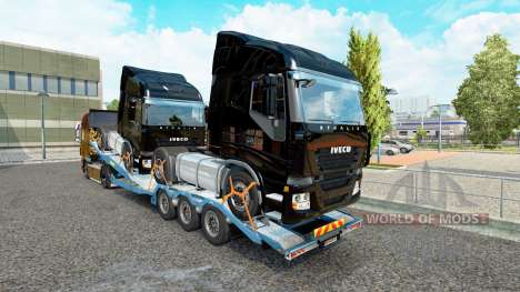 Semi remolque-carro transportador con camiones d para Euro Truck Simulator 2