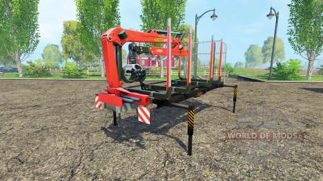 Una plataforma de madera con manipulador v1.3 para Farming Simulator 2015