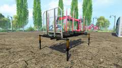 Una plataforma de madera con manipulador para Farming Simulator 2015