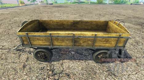 Old flatbed trailer v2.0 para Farming Simulator 2015