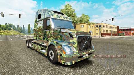 El ejército de la piel para camiones Volvo VNL 6 para Euro Truck Simulator 2