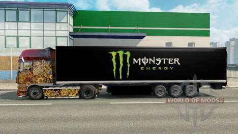 La piel de Monster Energy para la semi para Euro Truck Simulator 2