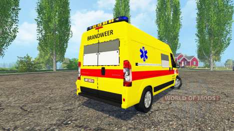 Peugeot Boxer Belgian Ambulance para Farming Simulator 2015