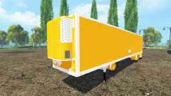 Reefer remolque de naranja para Farming Simulator 2015