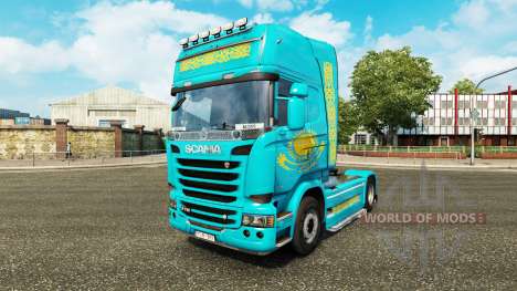 La piel de Kazajstán para tractor Scania para Euro Truck Simulator 2