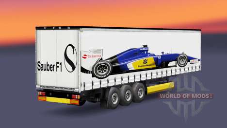 Pieles de equipos de Fórmula 1 para la semi para Euro Truck Simulator 2