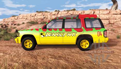 Gavril Roamer Tour Car Jurassic Park v0.7 para BeamNG Drive