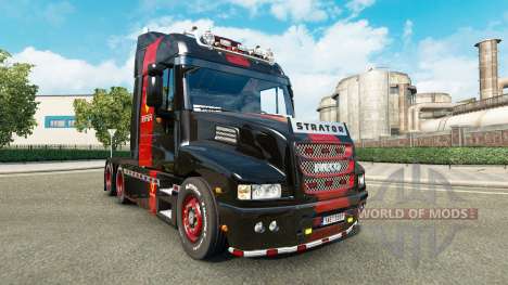 La piel de Ferrari en el camión Iveco Strator para Euro Truck Simulator 2