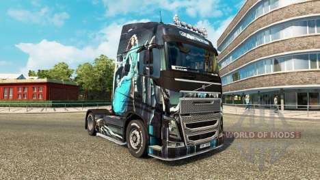 Azul de Niña de piel para camiones Volvo para Euro Truck Simulator 2