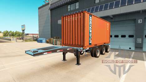 El semirremolque-contenedor de camión para American Truck Simulator