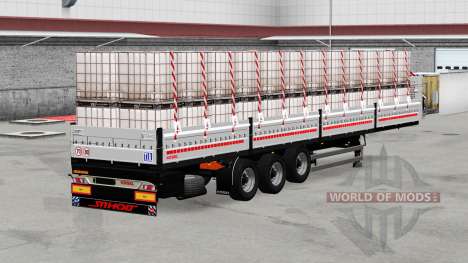 Plataforma semi remolque con carga para American Truck Simulator