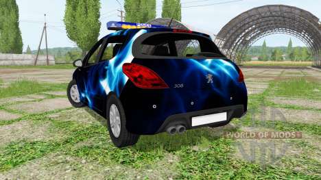 Peugeot 308 (T7) Police blue para Farming Simulator 2017
