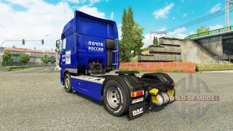 La piel de Correos de Rusia en camión DAF XF para Euro Truck Simulator 2