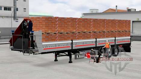 Plataforma semi remolque con carga para American Truck Simulator