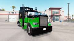 La piel Negra Y Verde para el camión Peterbilt 389 para American Truck Simulator
