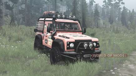 Land Rover Defender 90 Station Wagon expedition para MudRunner