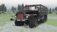 Ural 375 6x6 negro para Spin Tires