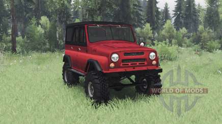 UAZ 469 negro-rojo para Spin Tires