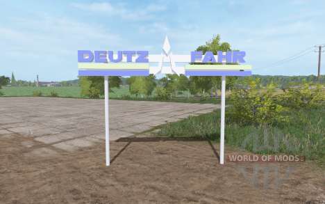 Deutz-Fahr 3D plate para Farming Simulator 2017