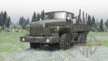 Ural 4320-41 de color gris oscuro-verde para Spin Tires