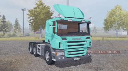 Scania P420 bright turquoise v2.2 para Farming Simulator 2013