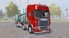 Scania R730 V8 Topline 8x8 Timber Truck para Farming Simulator 2013
