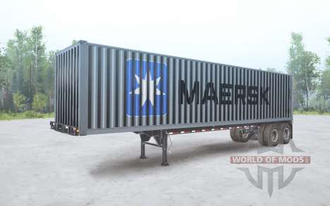 El metal semirremolque de Maersk para Spintires MudRunner