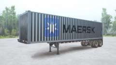 El metal semirremolque de Maersk para MudRunner