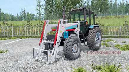 MTZ-1221 Belarús tractor con cargador para Farming Simulator 2015