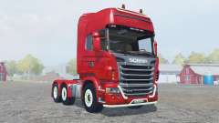 Scania R730 Topline strong red para Farming Simulator 2013