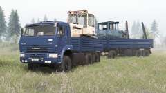 KamAZ-6522 color azul profundo para Spin Tires