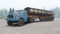Tatra T148 6x6 v1.2 de color azul para Spin Tires