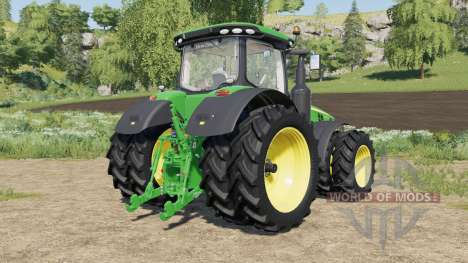 John Deere tractors with added Row Crop wheels para Farming Simulator 2017
