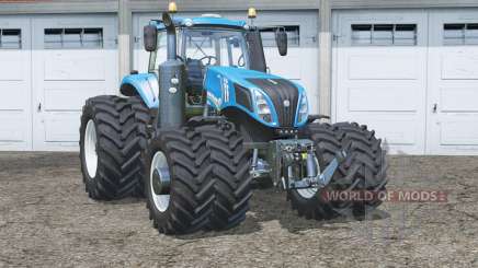 Las nuevas ruedas T8.435〡 de Nueva Holanda tienen colisión para Farming Simulator 2015