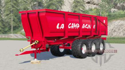 La Campagne three-axle dump trailer para Farming Simulator 2017