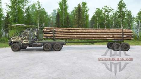 Camión de madera Ural Next con manipulador para Spintires MudRunner