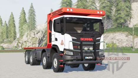 Scania G 370 XT 8x8 Cama plana〡ca cama coloreabl para Farming Simulator 2017