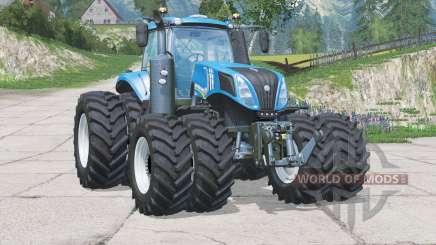 New Holland T8.435〡tire tracks en todas las ruedas para Farming Simulator 2015