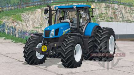 New Holland serie T6〡hay ruedas traseras duales para Farming Simulator 2015