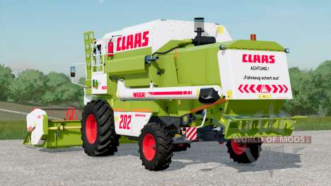 Claas Dominator 200 Mega〡tiene señales de advert para Farming Simulator 2017